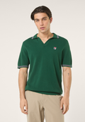 Polo En Maille À Col Johnny Classique - Vert Bouquet