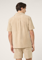 Chemise Resort Éponge Décontractée - Blanc Poivre