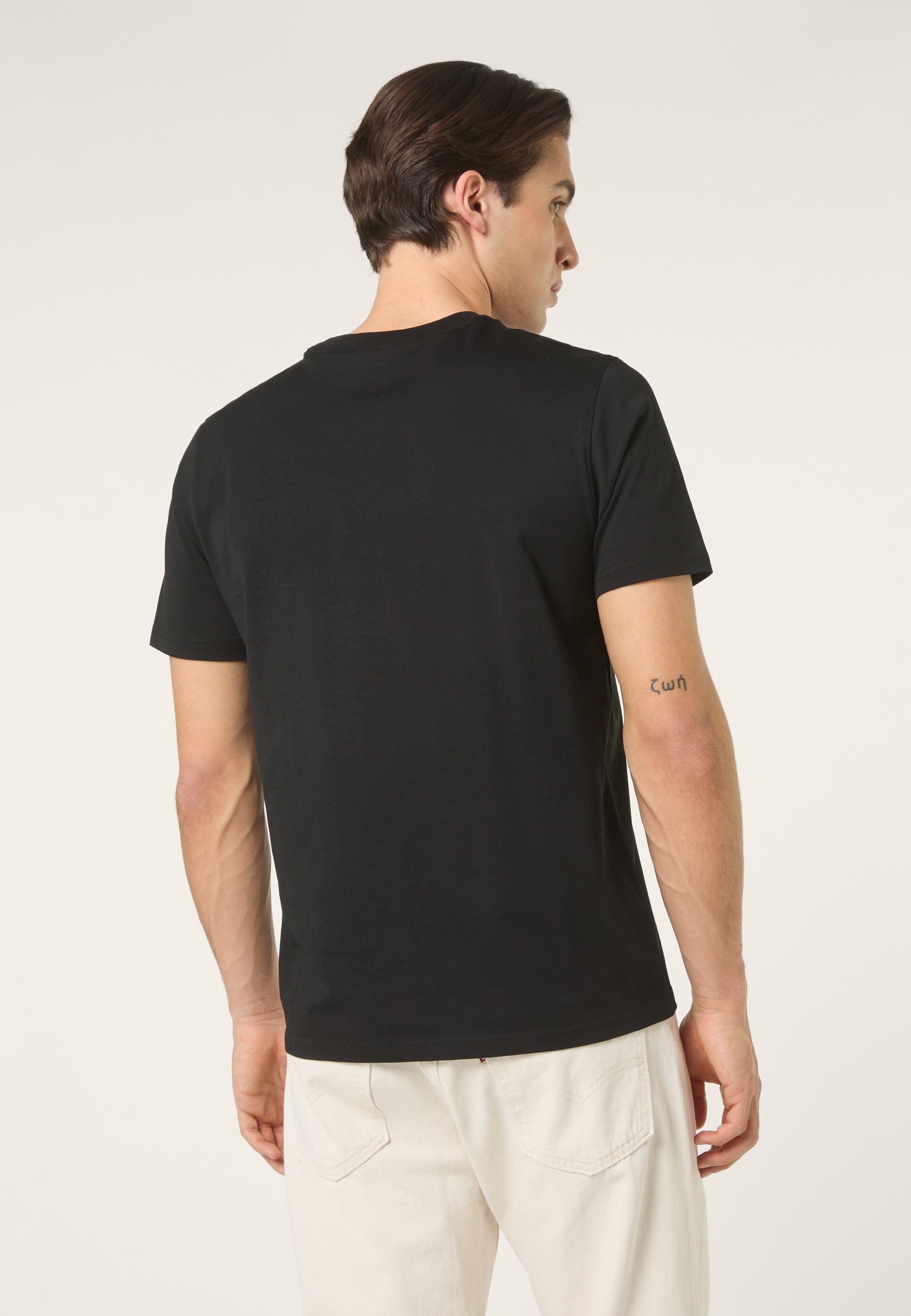 T-Shirt À Bande Heritage Classique - Noir