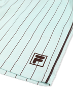 Pantalones cortos holgados de satén con rayas diplomáticas - Mar calmante / Rayas