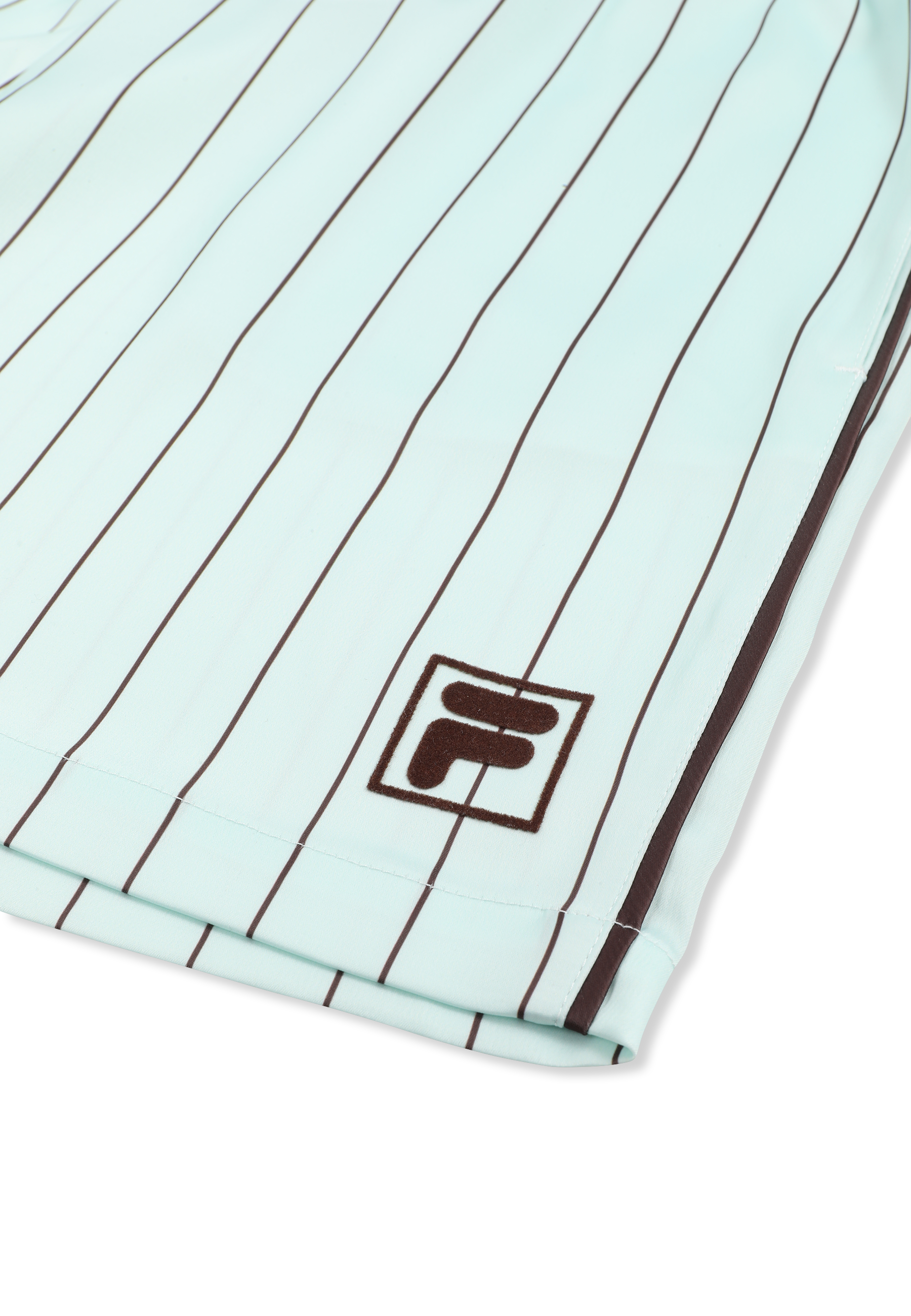 Pantalones cortos holgados de satén con rayas diplomáticas - Mar calmante / Rayas