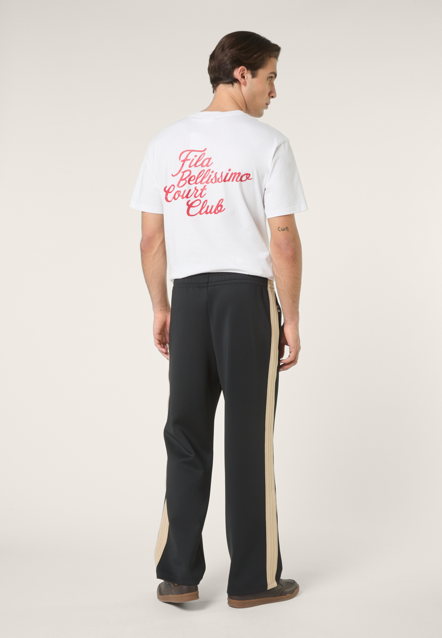 Pantalon De Survêtement À Bandes Décontracté - Noir