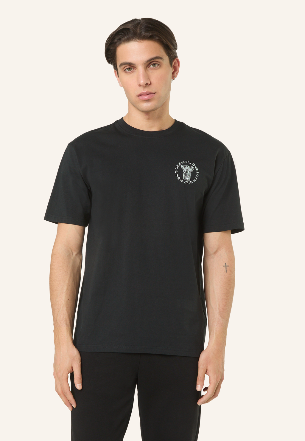 T-Shirt À Imprimé Décontracté - Noir