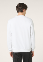 Sweat Ras-Du-Cou À Bandes Classique - Blanc Éclatant