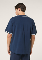 Chemise De Baseball En Piqué Ample - Iris Noir