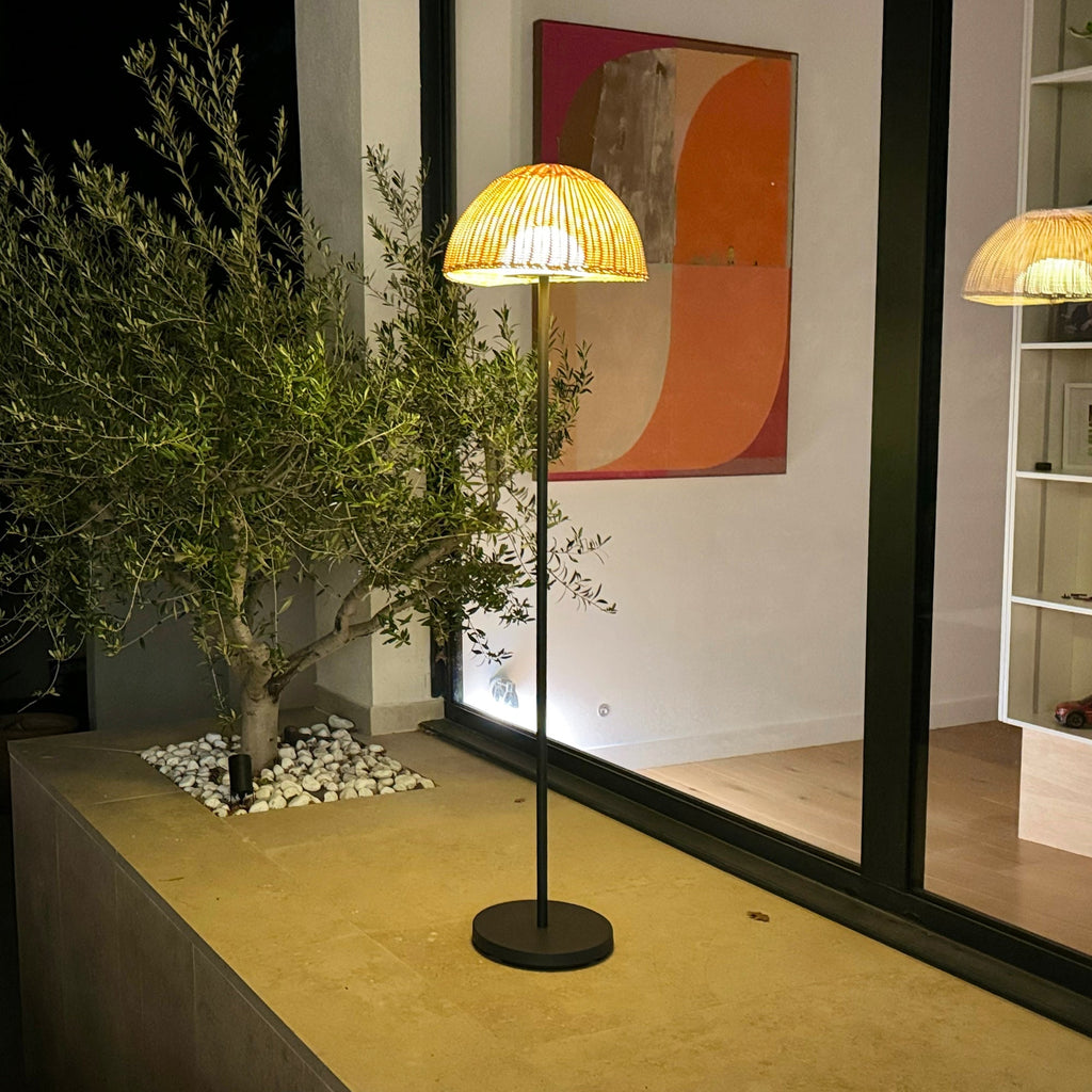 Faroe - Wireless Floor Lamp - Polyrattan - Beige