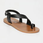 Sandalias Farshid Entre Dedos - Black Croco
