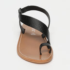 Sandalias Farshid Entre Dedos - Black Croco