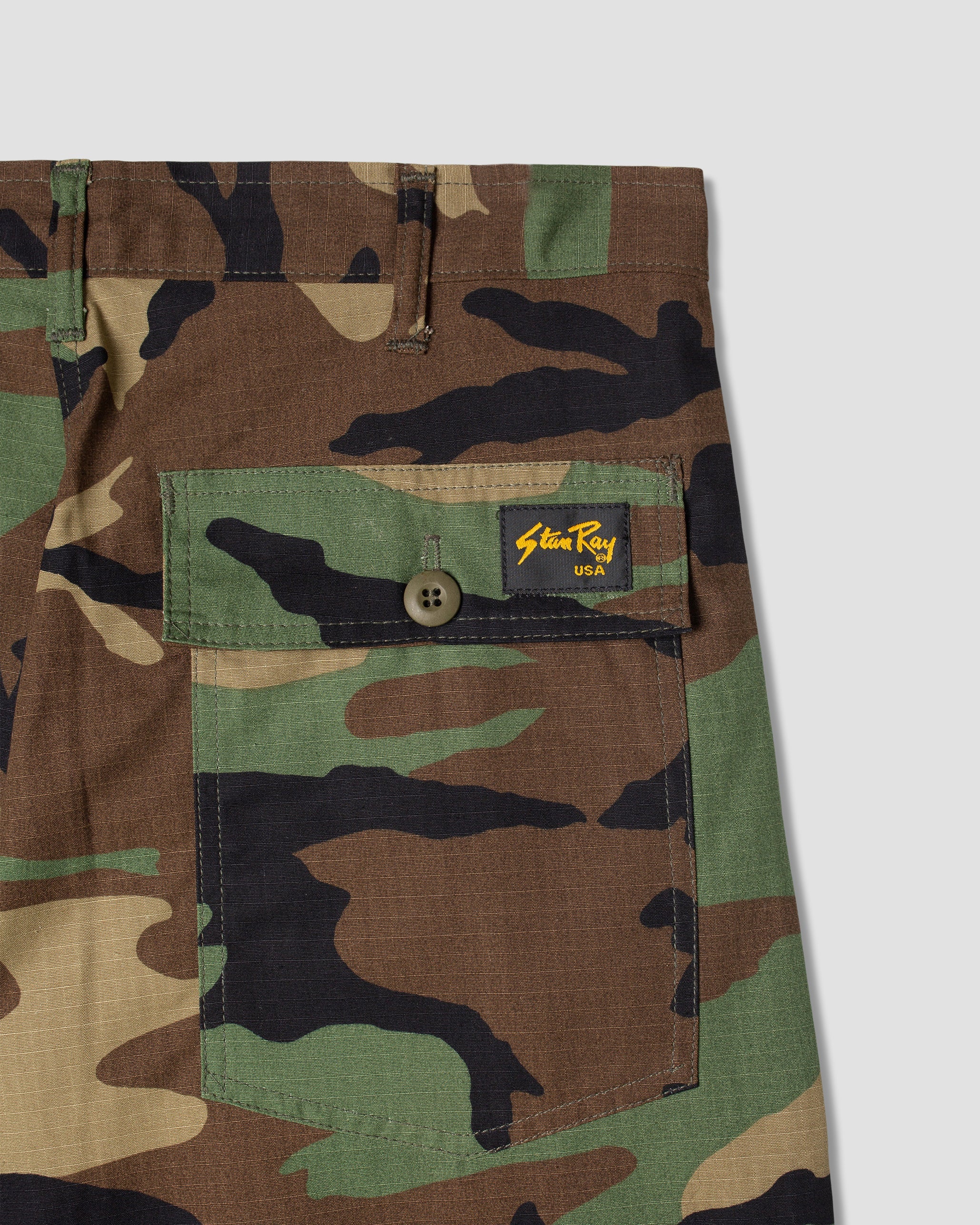 Pantalones cortos de fatiga - Woodland Camo