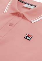 Polo con ribetes delgados - Rosa suave