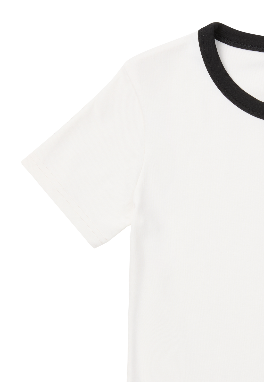 Ribbed Slim Logo T-Shirt - Egret