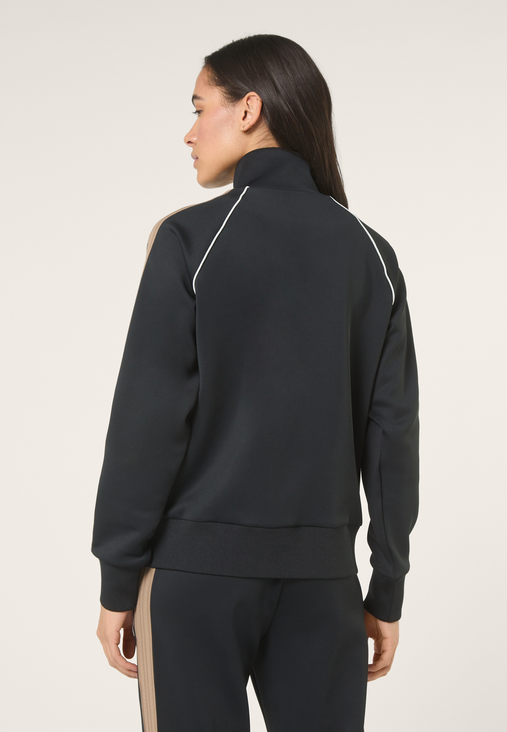 Chaqueta deportiva clásica con bandas - Negro
