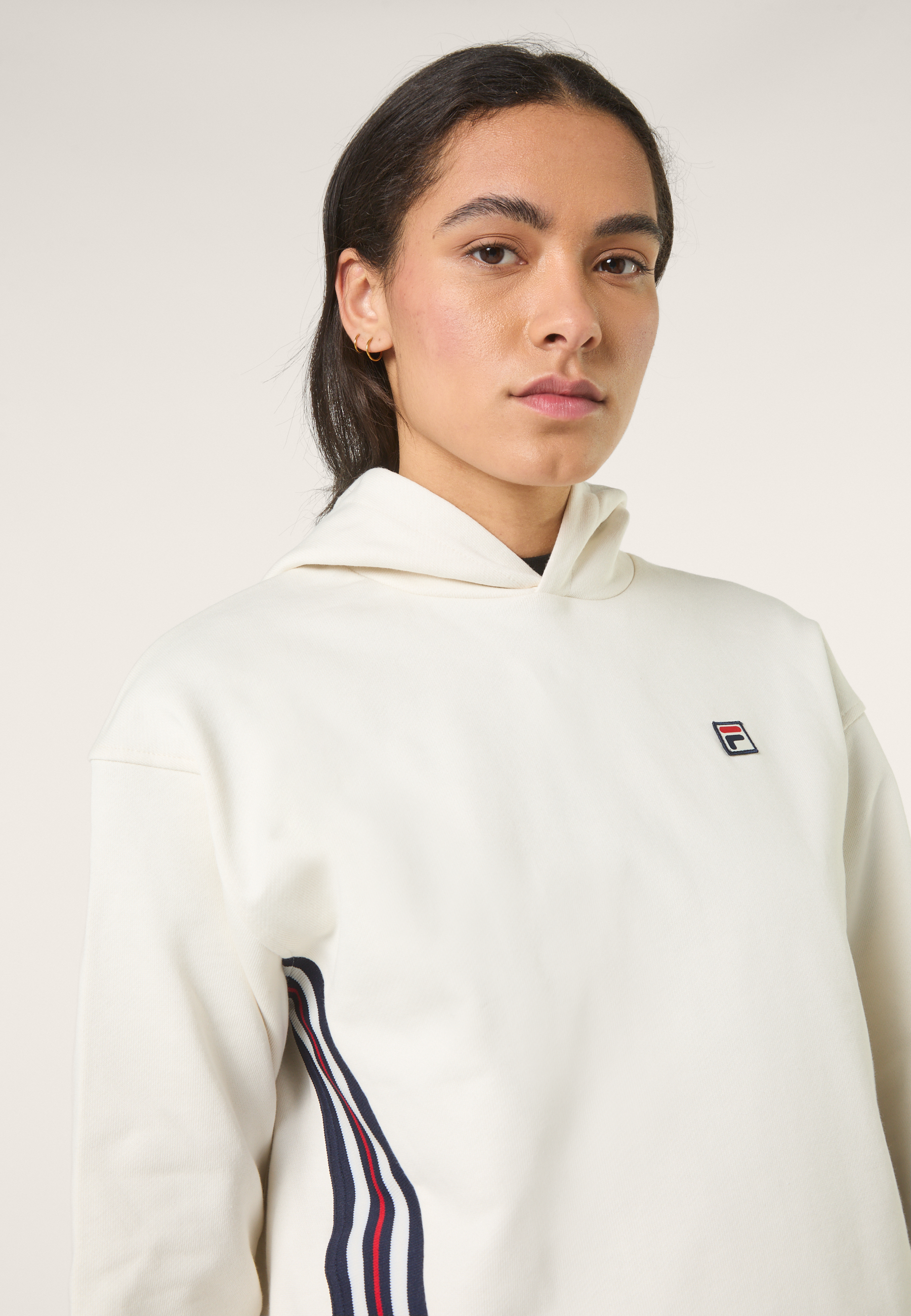 Hoodie À Bande Heritage Ample - Aigrette