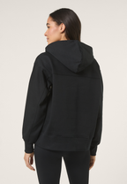 Hoodie À Bande Heritage Ample - Noir