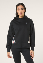 Hoodie À Bande Heritage Ample - Noir