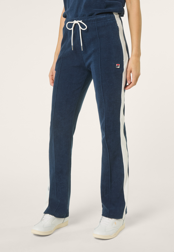 Pantalon De Survêtement Éponge À Panneau Contrastant Slim - Iris Noir-Aigrette