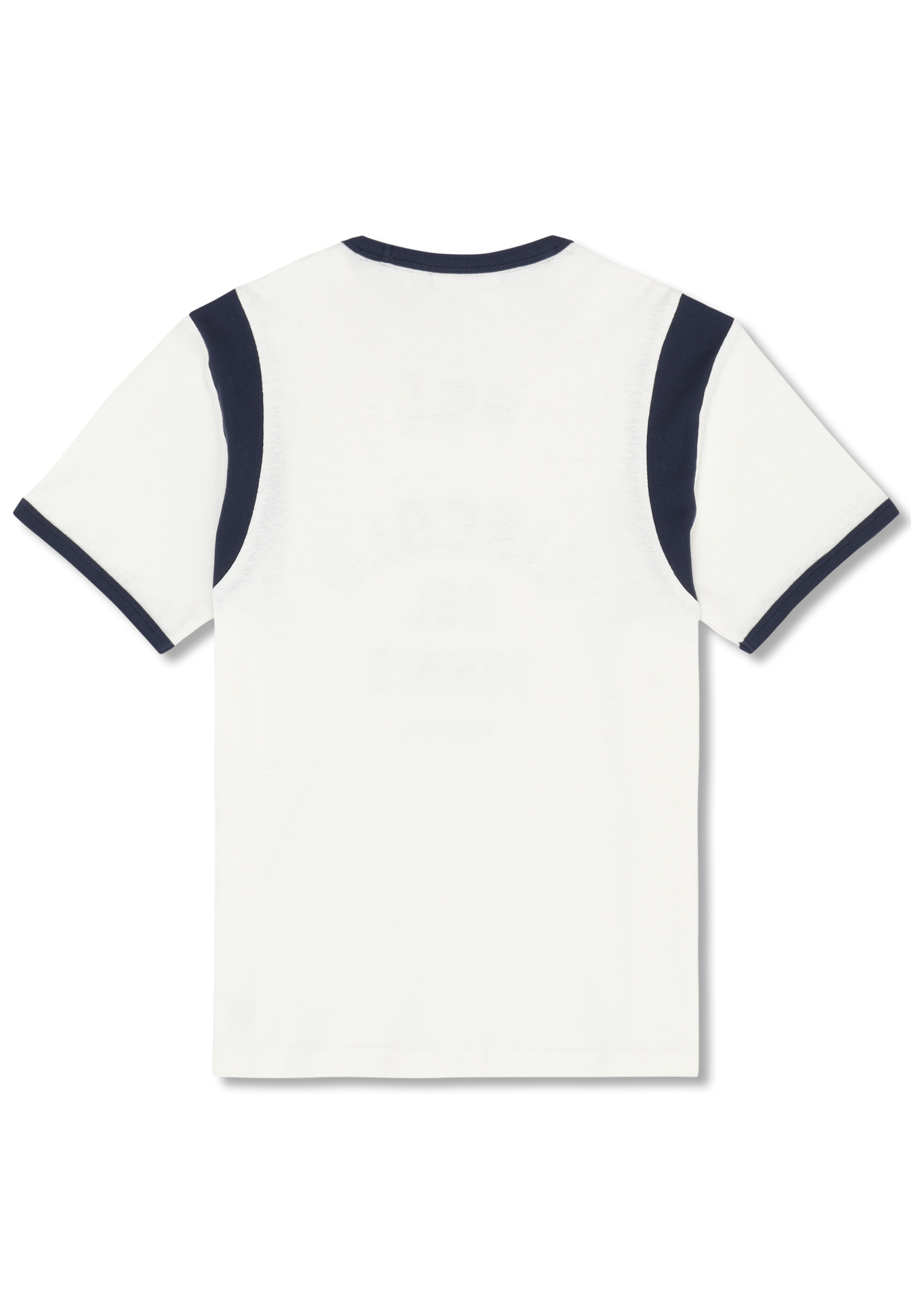 Ringer T-Shirt With Casual Print - Aigrette-Iris Black