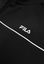 Classic Banded Cropped Track Jacket - Black