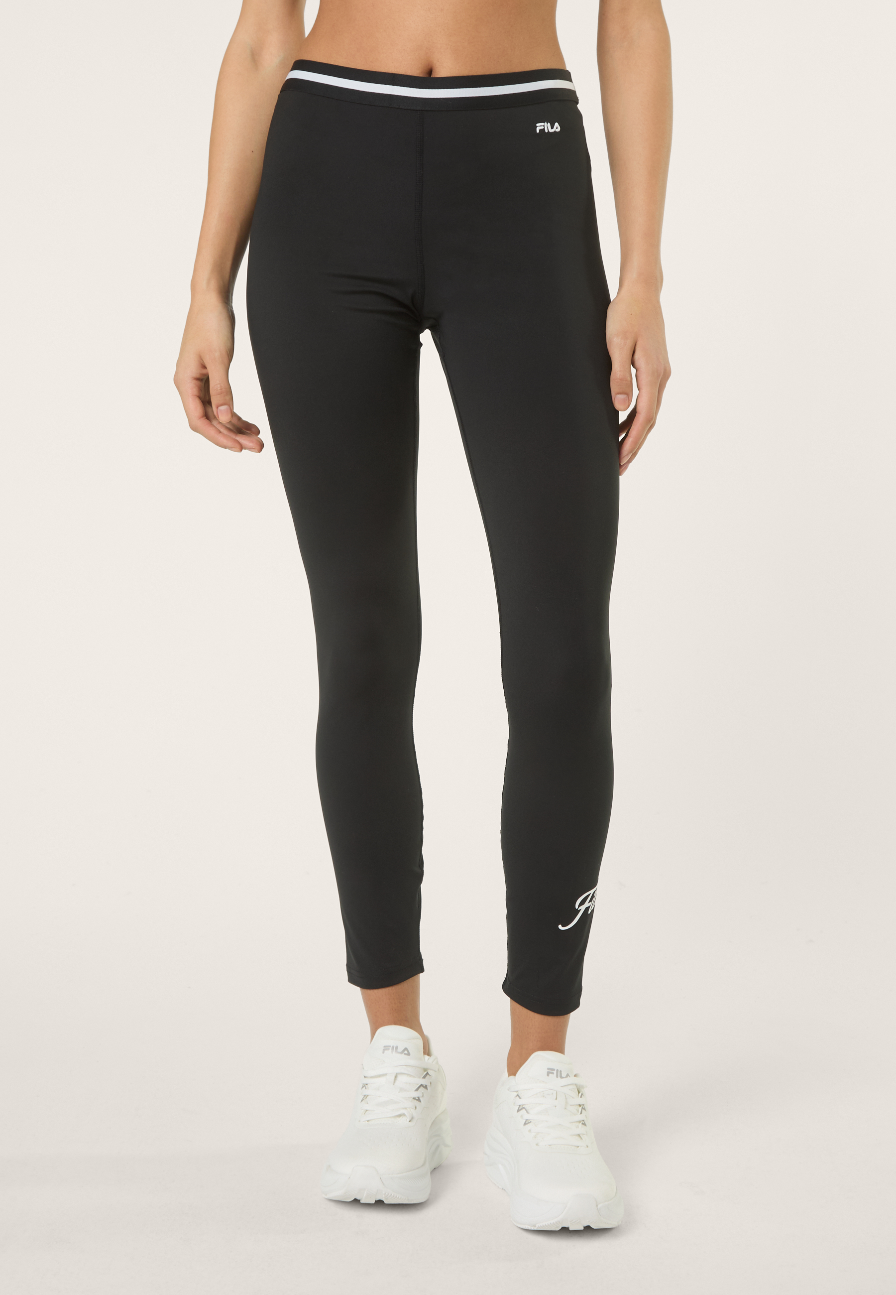 Printed Bandage Leggings - Black