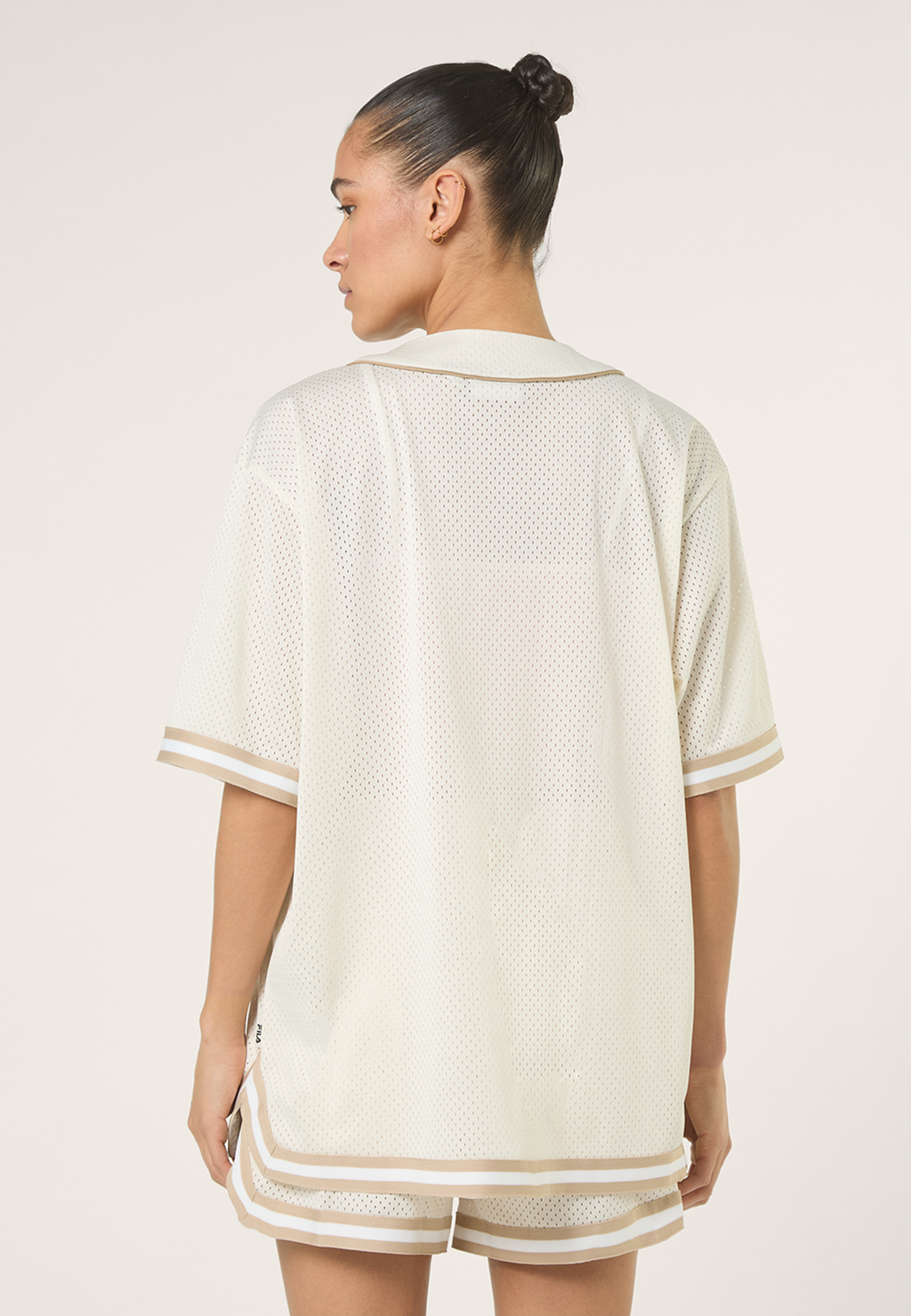 Chemise De Baseball En Mesh Oversize - Aigrette