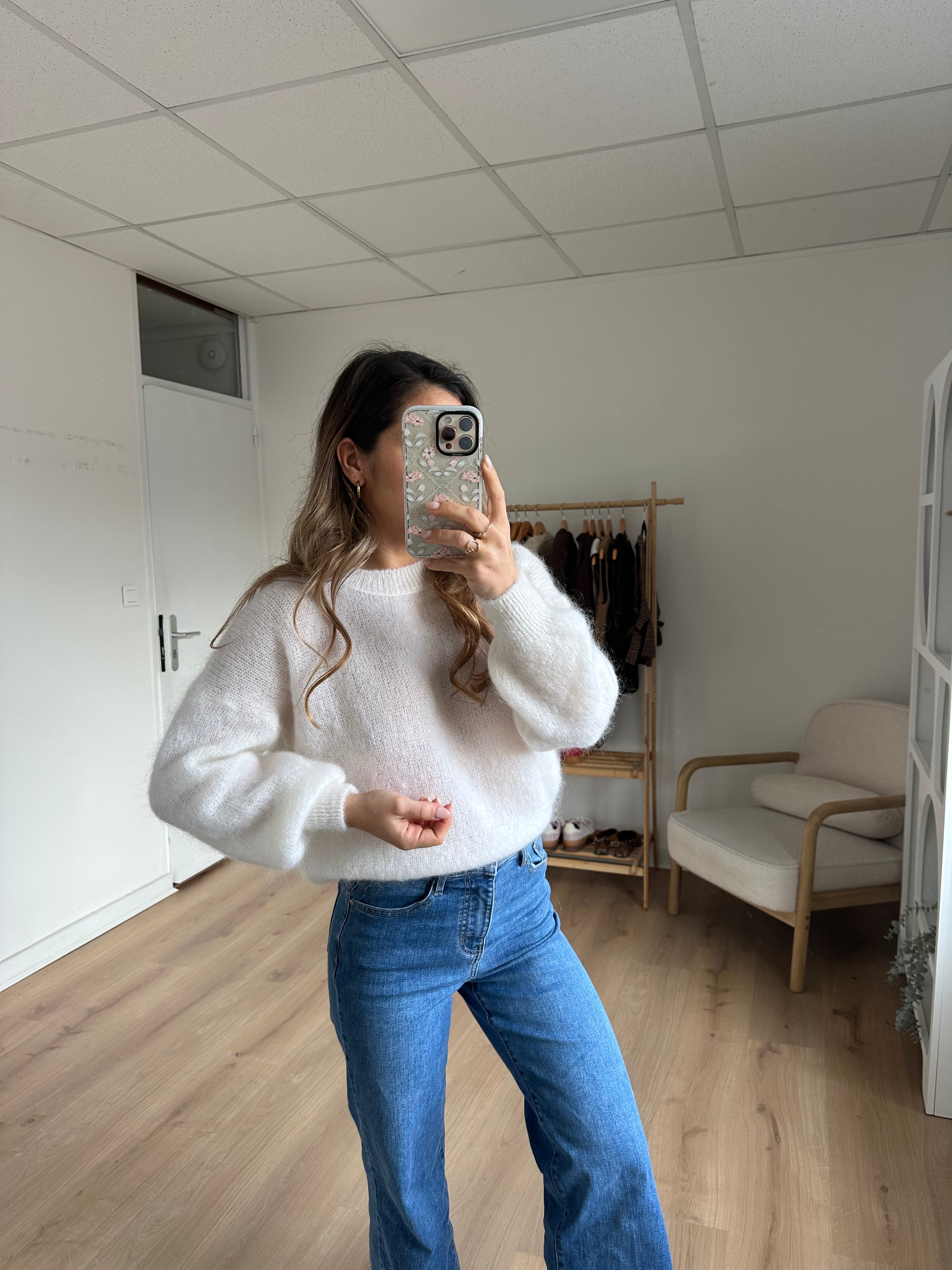 Maille En Mohair Et Laine Gaia Blanche