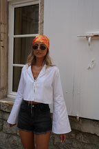 Blouse Courte Cally - Blanche