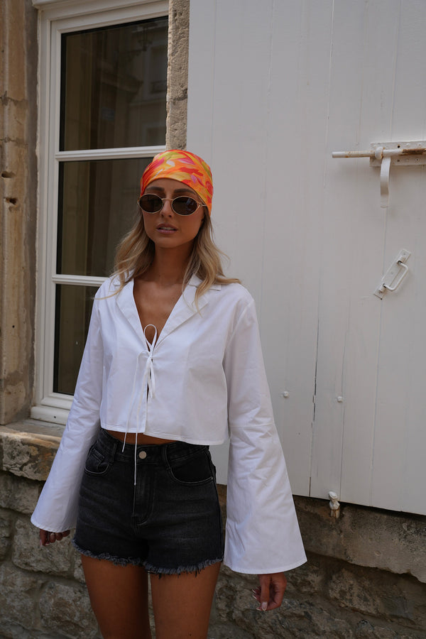 Blouse Courte Cally - Blanche