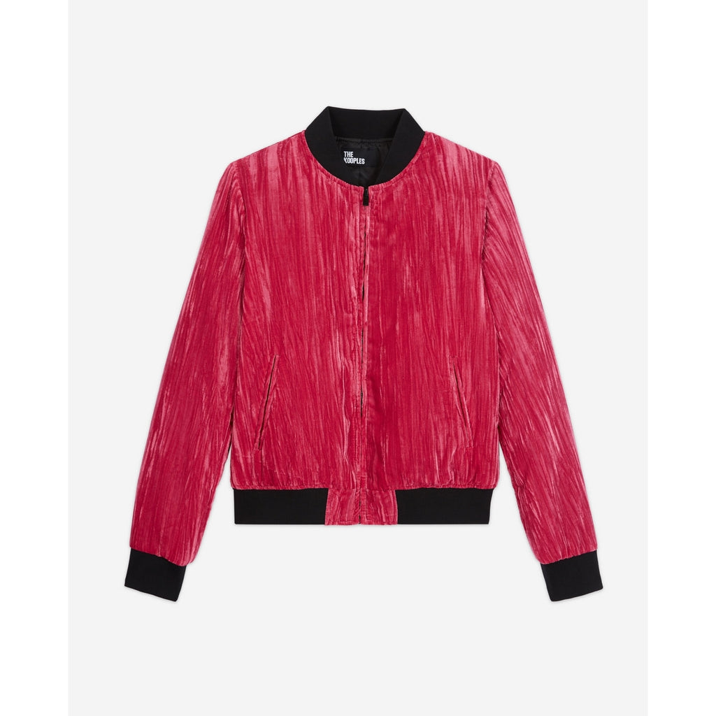 The Kooples - Bomber Terciopelo - Rosa - Mujer