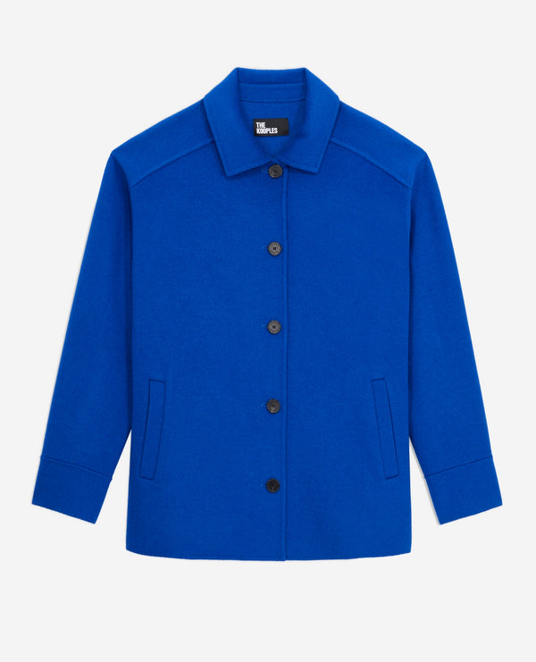 The Kooples - Veste En Laine - Bleu - Femme