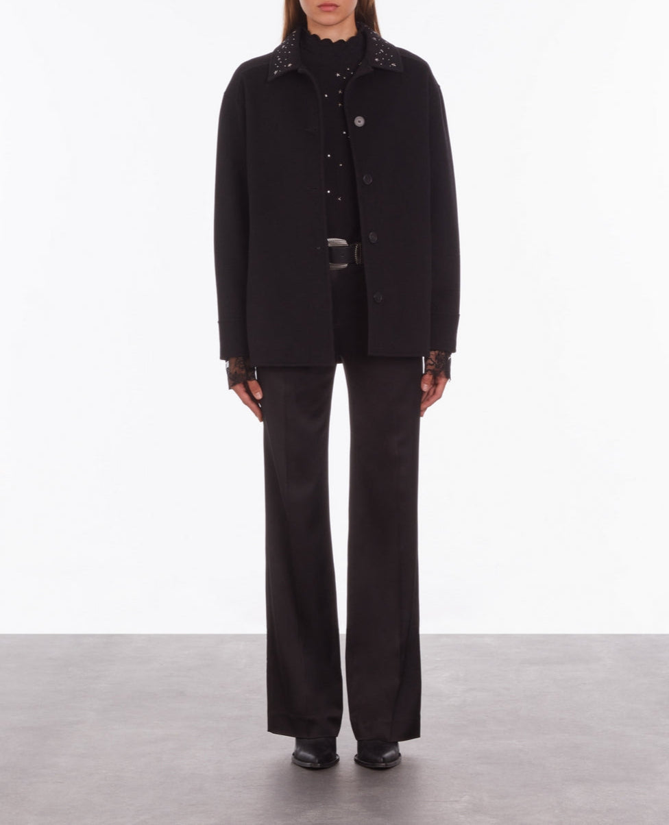 The Kooples - Veste En Laine - Noir - Femme