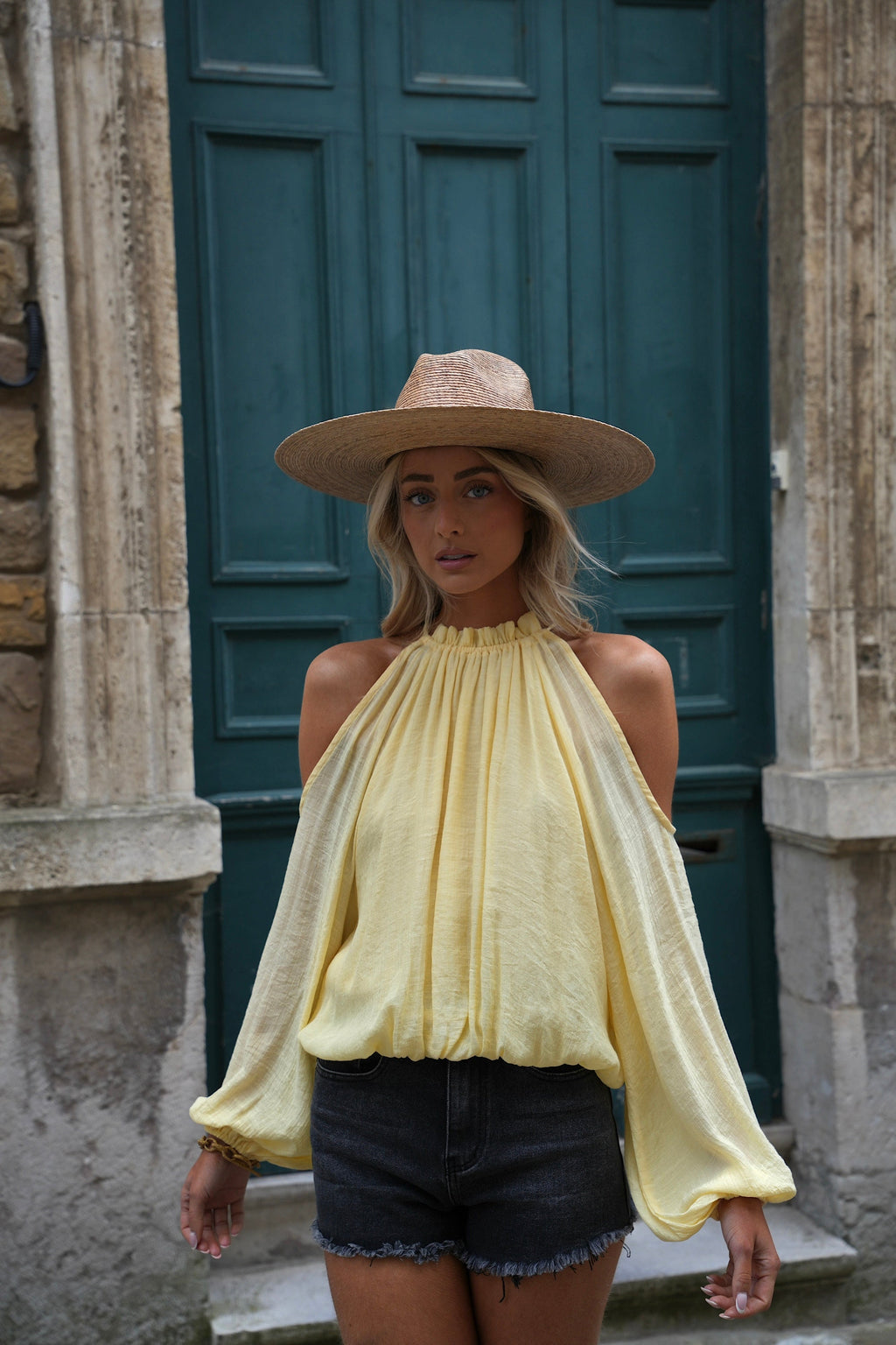 Blouse Ajourée Karole - Jaune
