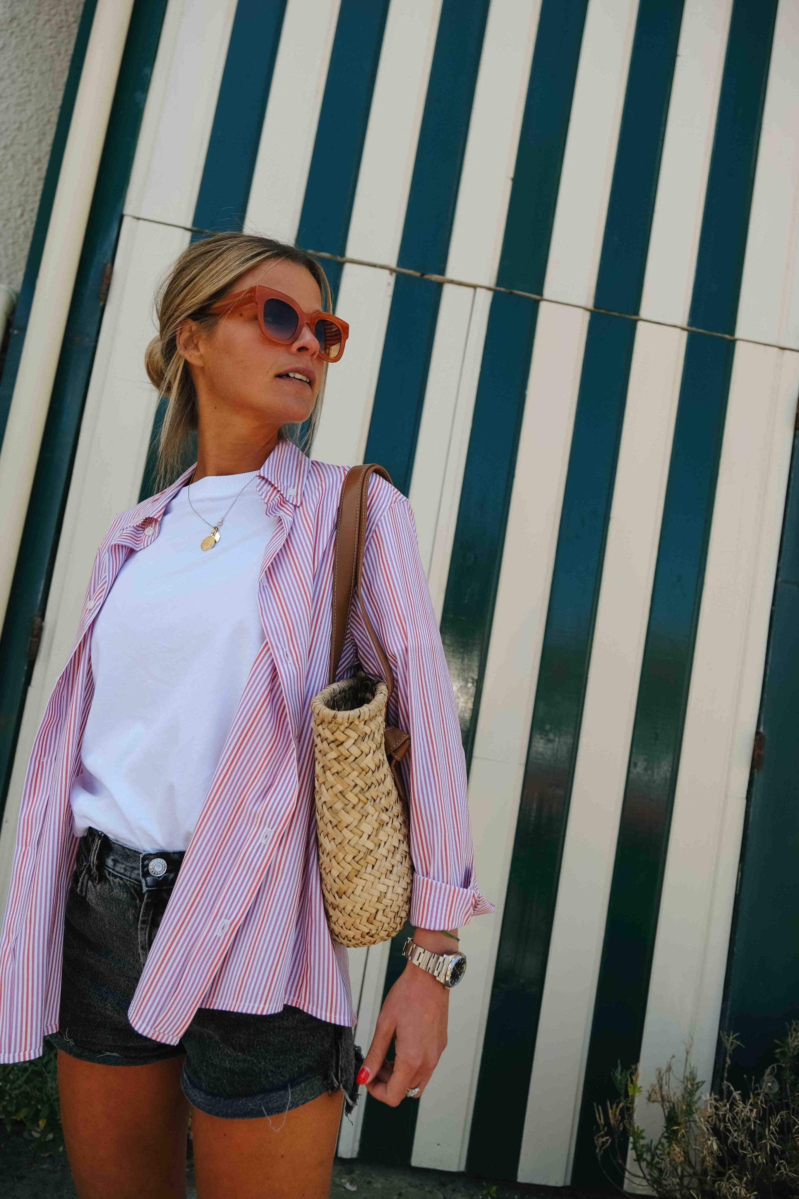 Mathilde Shirt Red/Parma Stripe