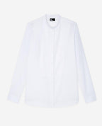 The Kooples - Camisa sin cuello con detalle de tapeta oculta - Mujer