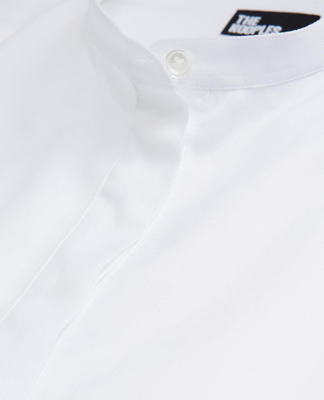 The Kooples - Camisa sin cuello con detalle de tapeta oculta - Mujer