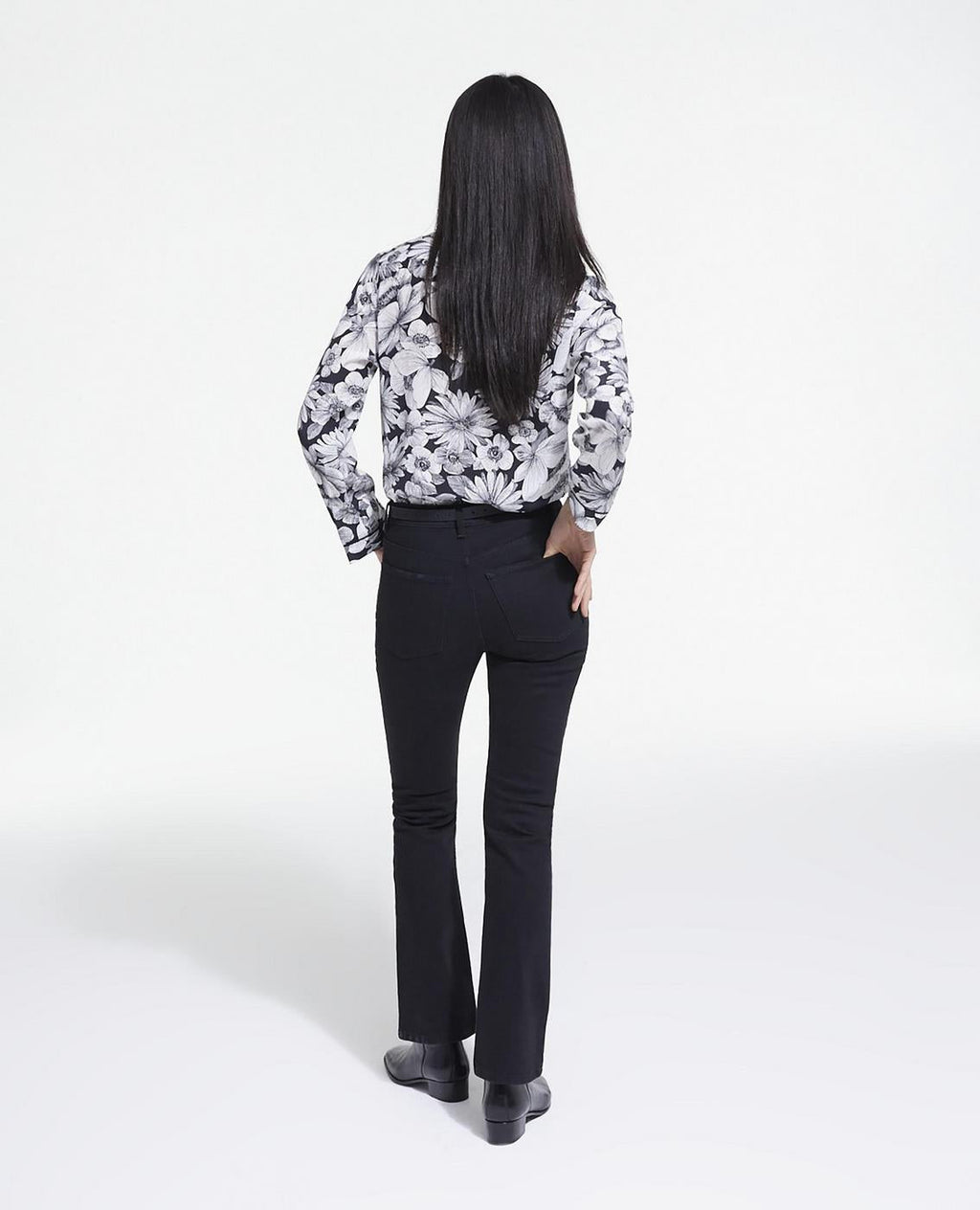 The Kooples - Chemisier En Soie - Noir Et Blanc - Femme