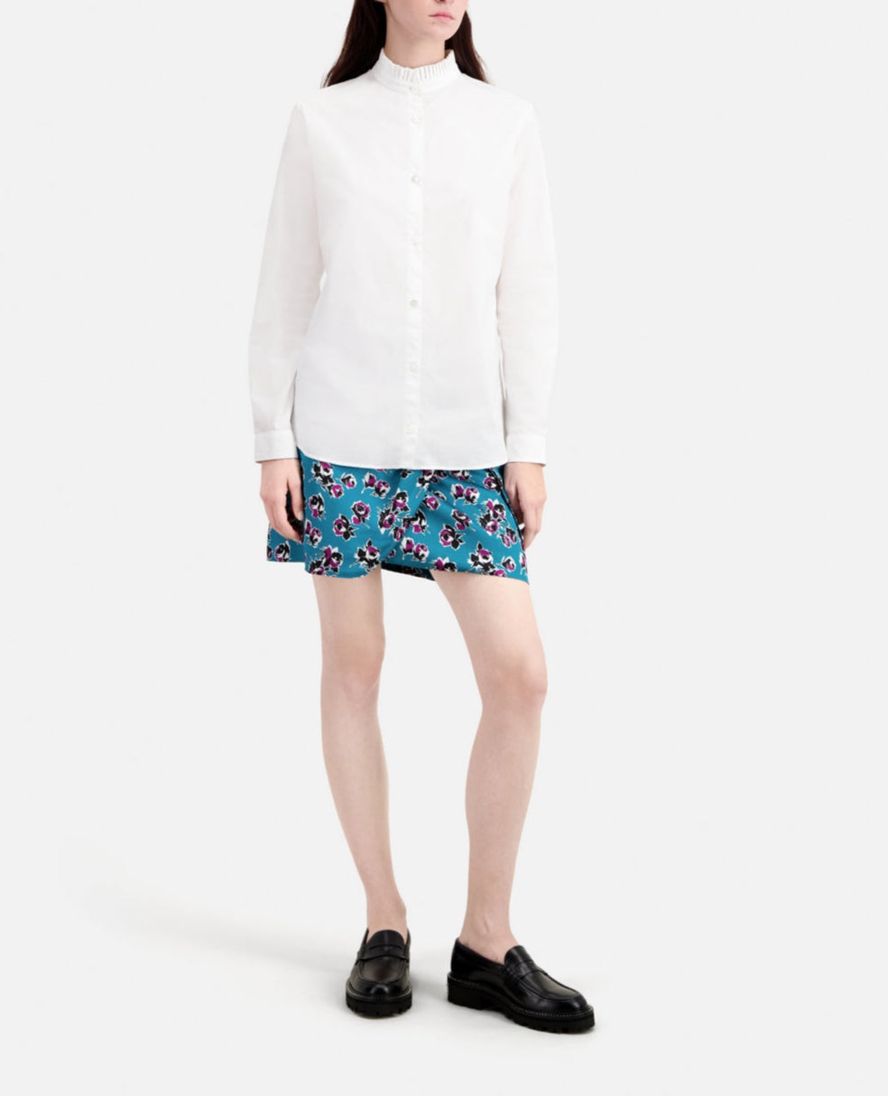 The Kooples - Camisa de manga larga con detalle de cuello plisado - Mujer