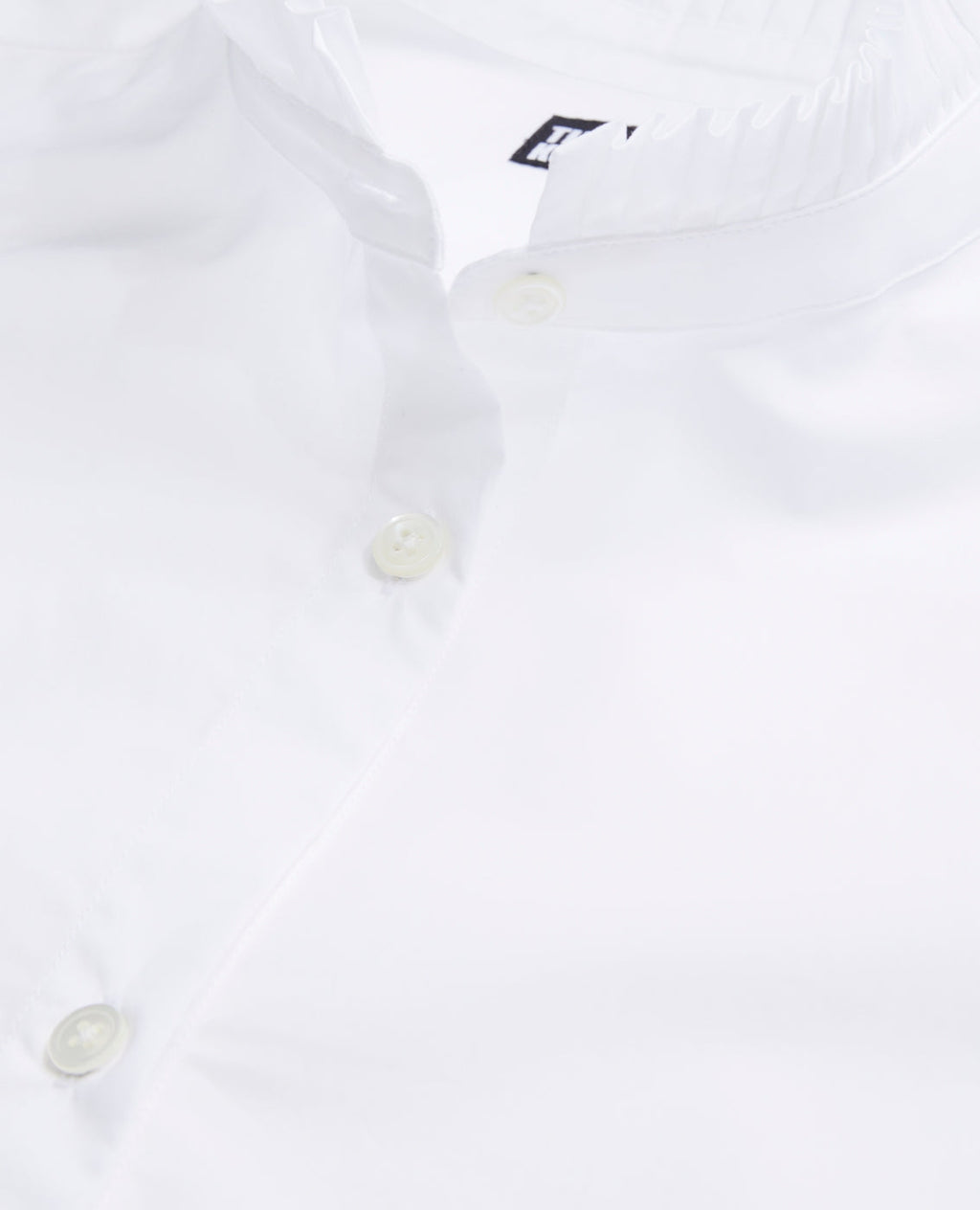 The Kooples - Camisa de manga larga con detalle de cuello plisado - Mujer