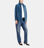 The Kooples - Chemise En Velours - Bleu Pétrole - Femme