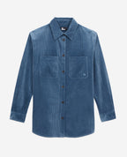 The Kooples - Chemise En Velours - Bleu Pétrole - Femme