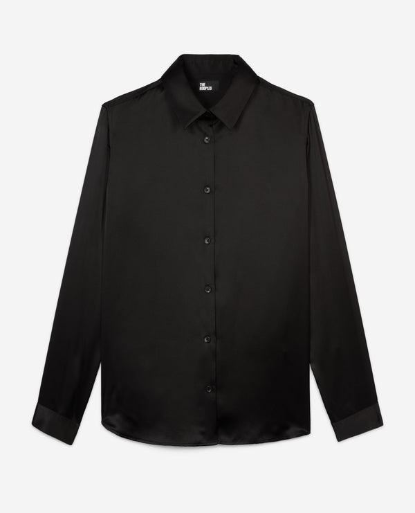 The Kooples - Chemise En Satin De Soie Manches Longues