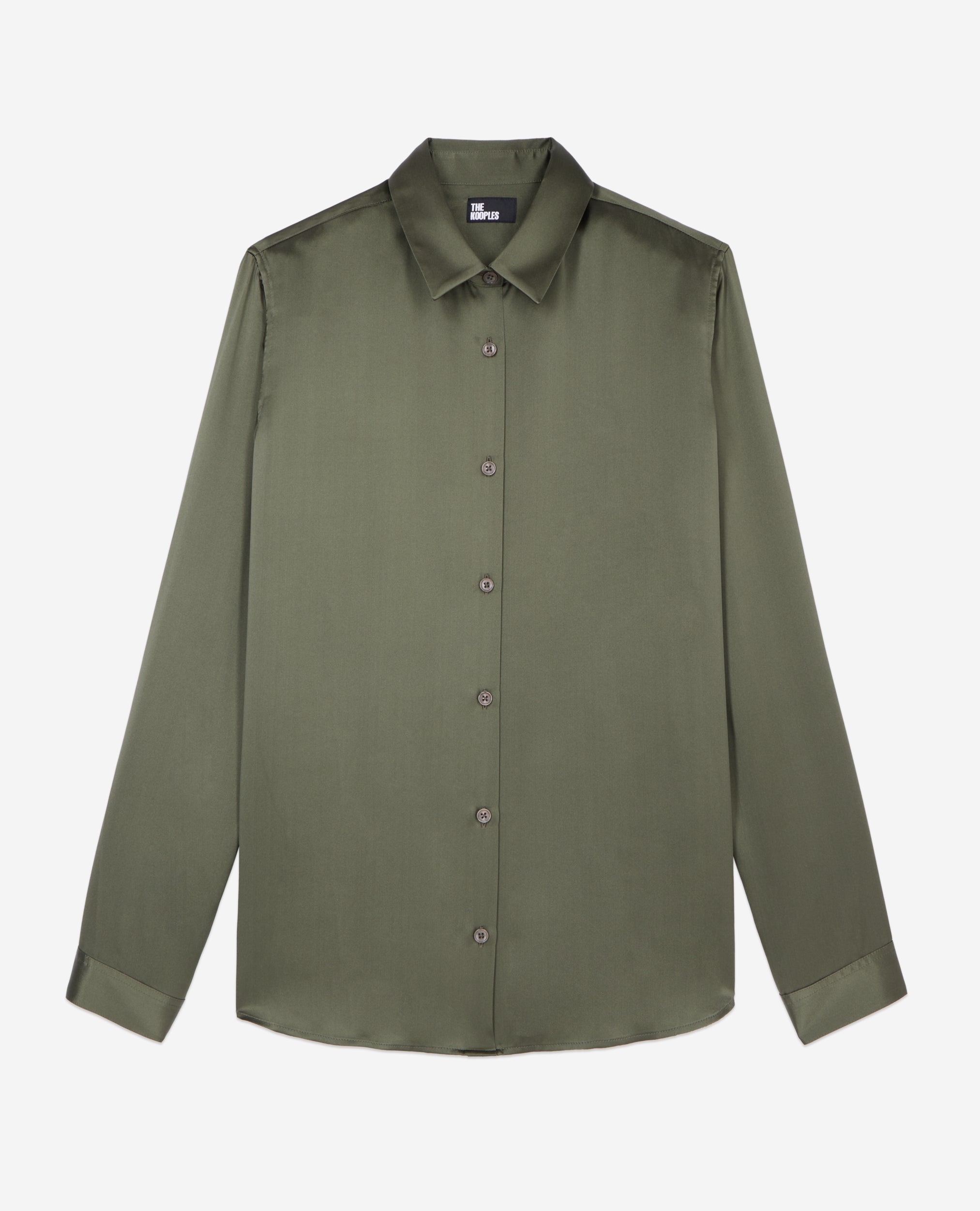 The Kooples - Chemise En Satin De Soie Manches Longues