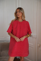 Vestido vaquero Zaho - Rojo