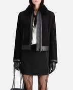 The Kooples - Veste En Cuir De Mouton - Noir - Femme