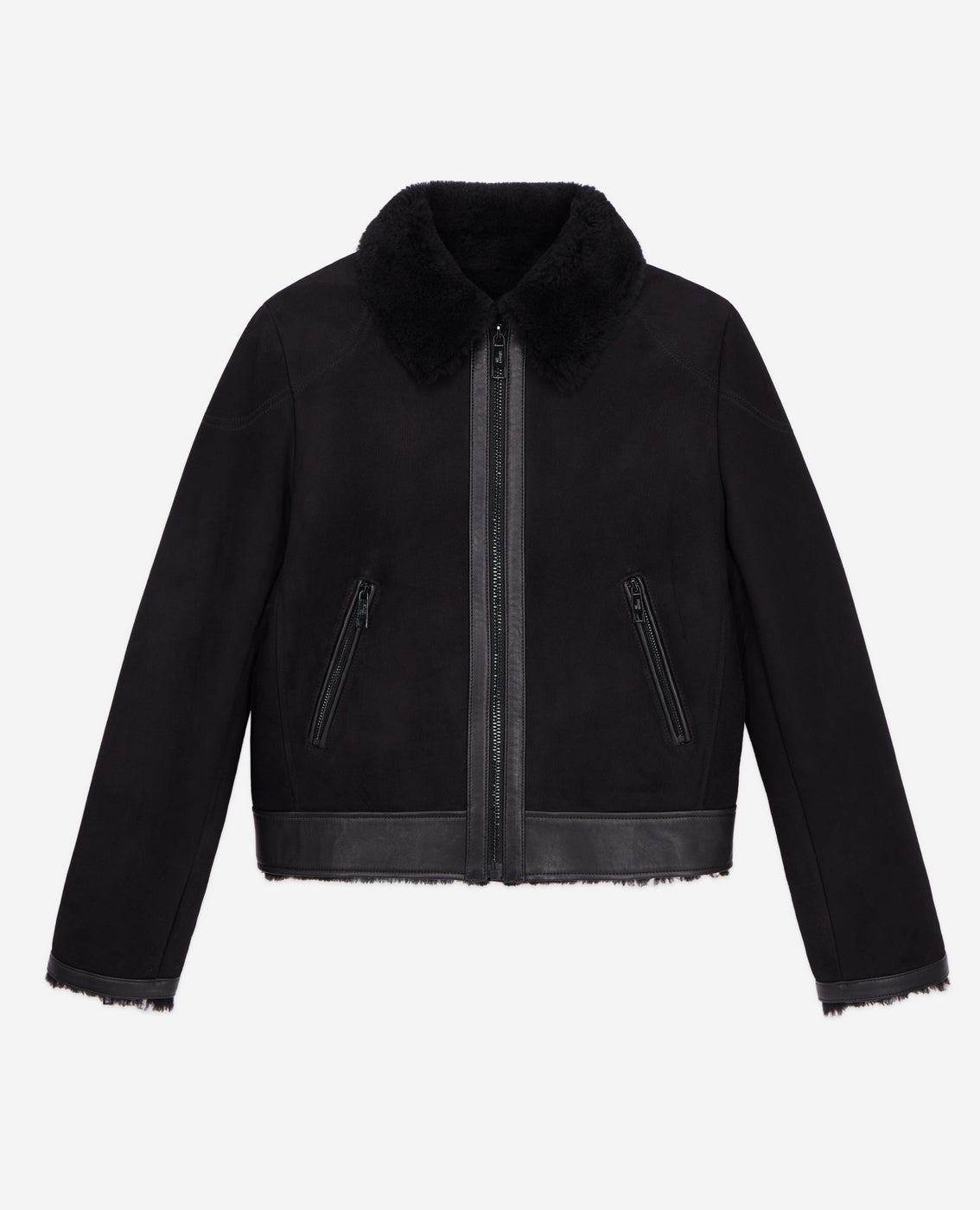 The Kooples - Veste En Cuir De Mouton - Noir - Femme