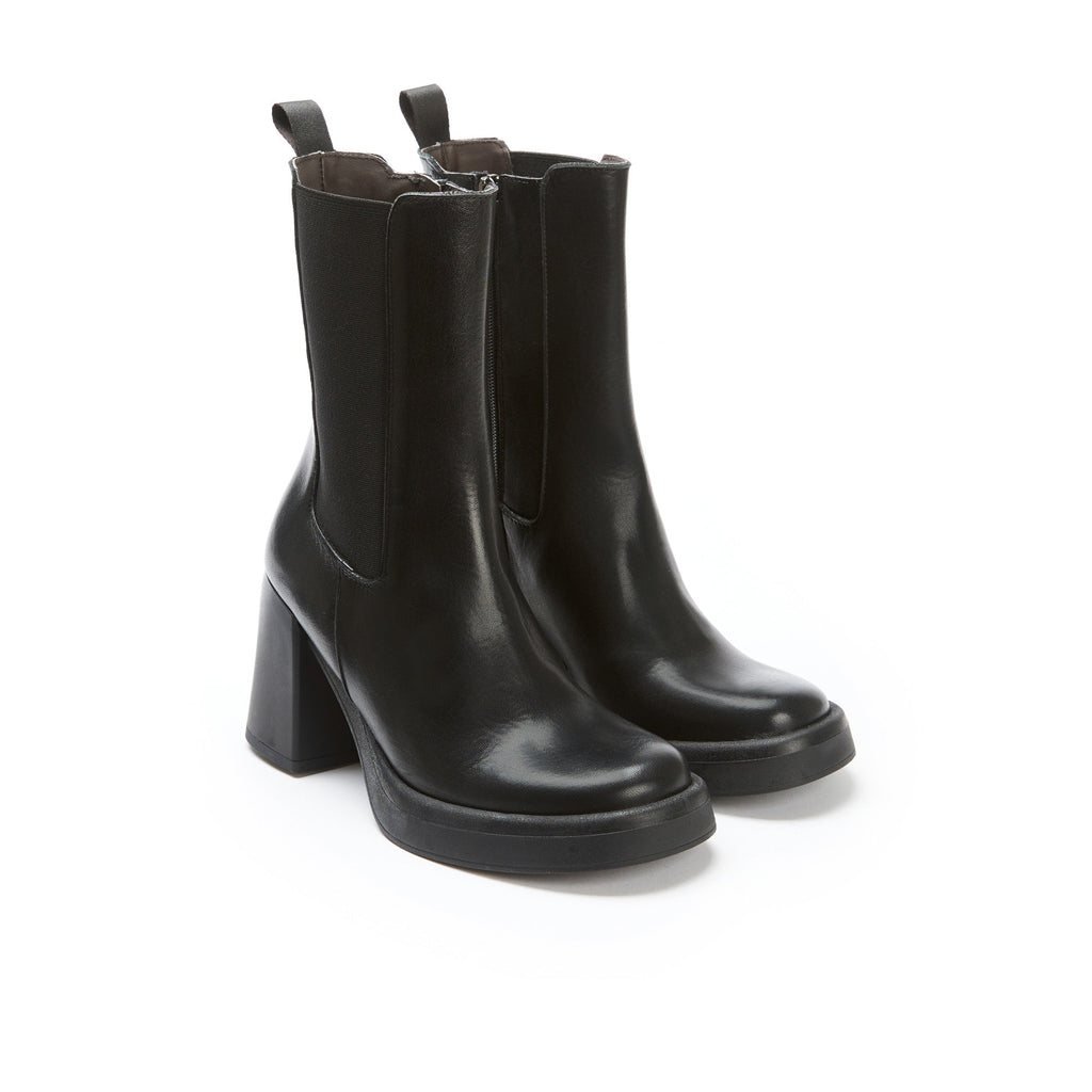 Frank Daniel - Bottes Chelsea À Talons - Noir - Femme