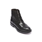 Frank Daniel - Bottes À Lacets Et Ailerons - Noir - Femme