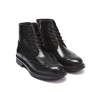 Frank Daniel - Bottes À Lacets Et Ailerons - Noir - Femme