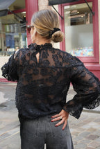 Blouse Salomé Transparent Noir