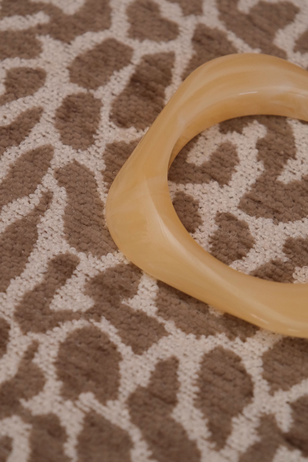 Ecru Square Resin Bangle