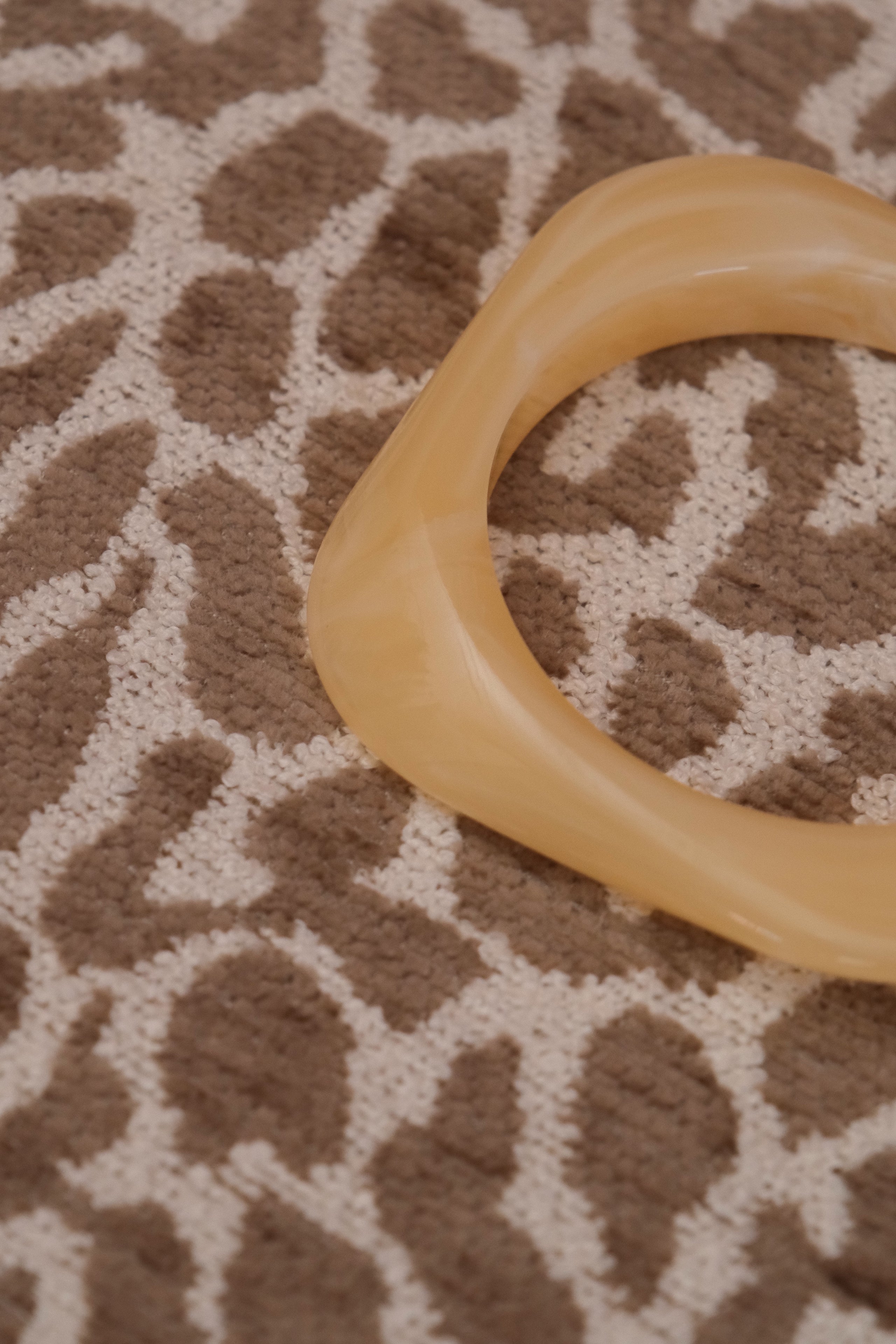 Ecru Square Resin Bangle